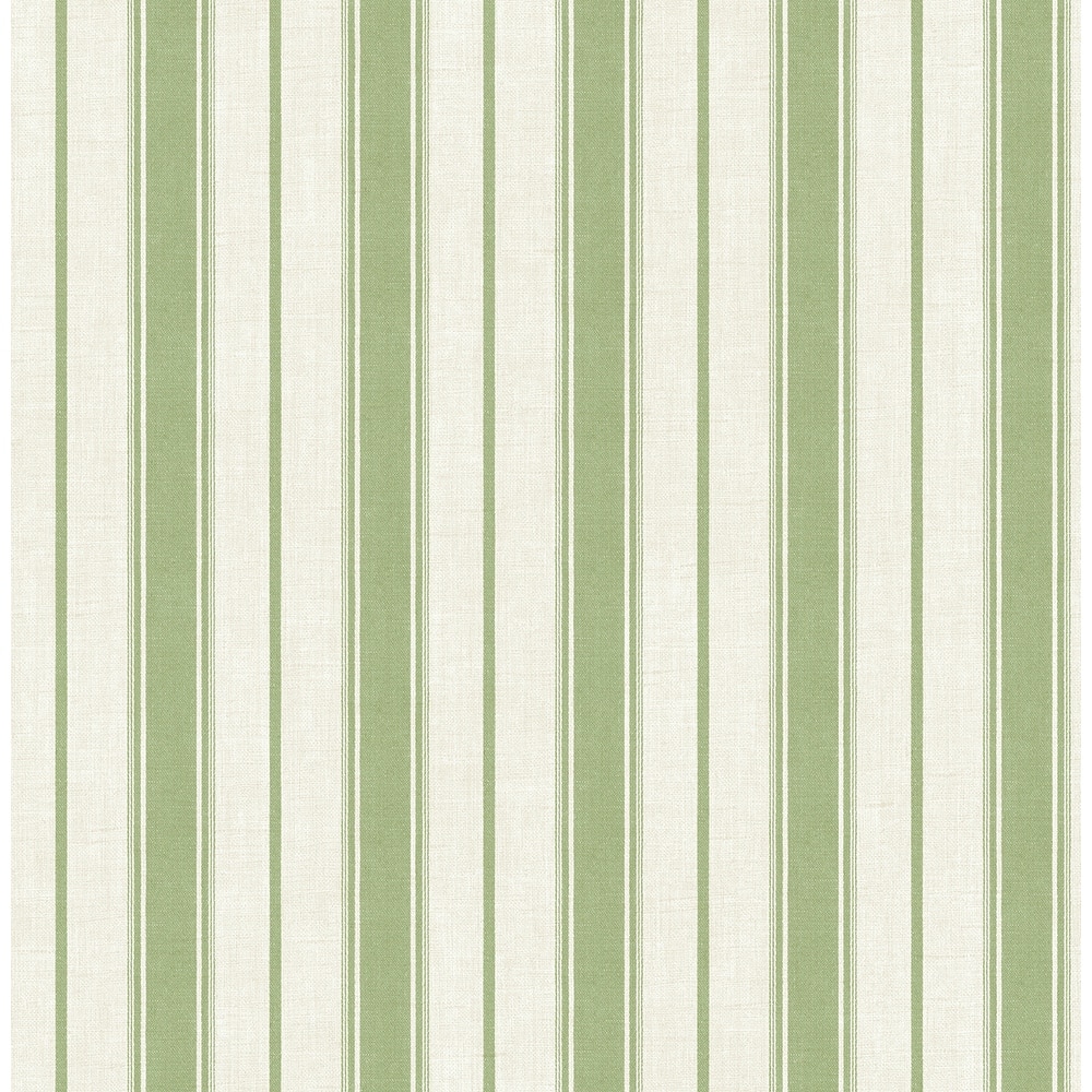 Seabrook Designs Eliott Linen Stripe Nonwoven Unpasted Wallpaper