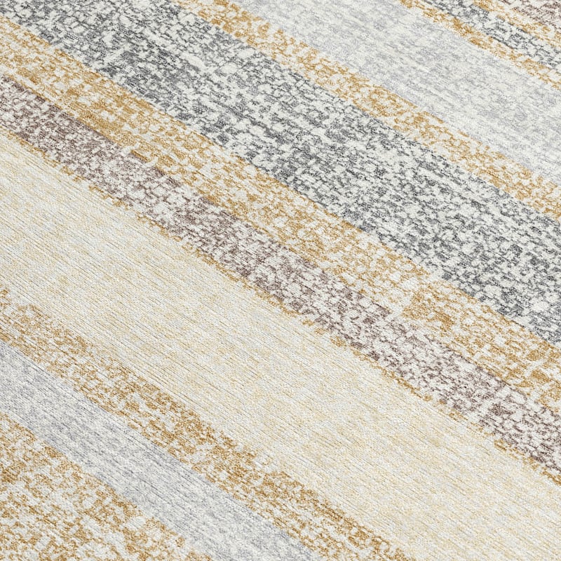 HomeRoots Striped Transitional Rectangle Outdoor Rug