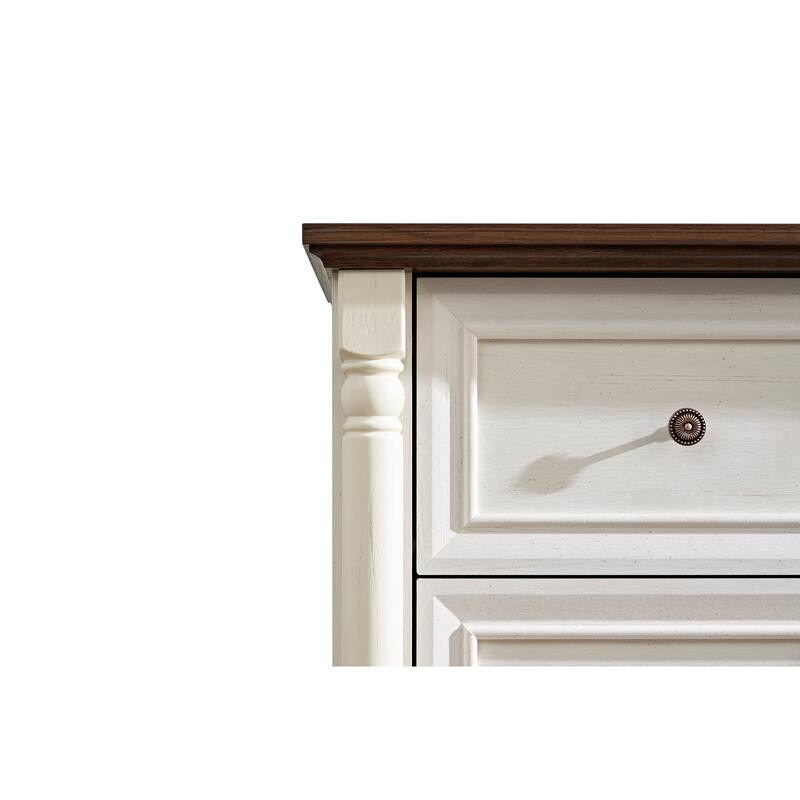 Farmhouse Style 6 Drawer Dresser Chest