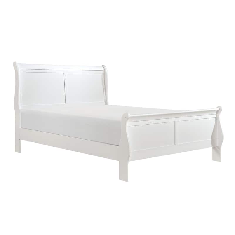 Monty White Sleigh Bed