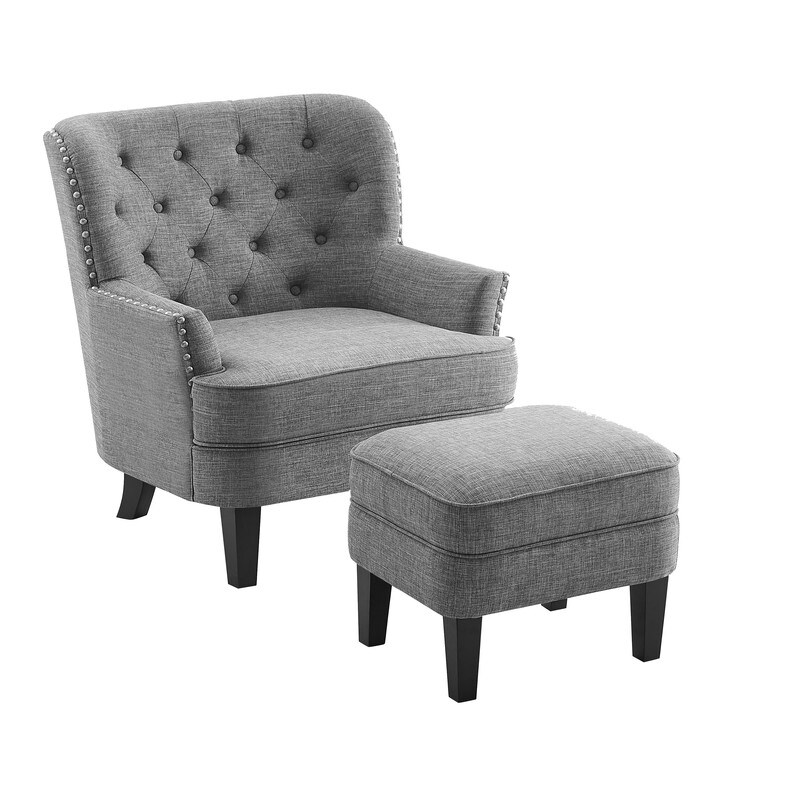 Meltzer wingback chair hotsell and ottoman