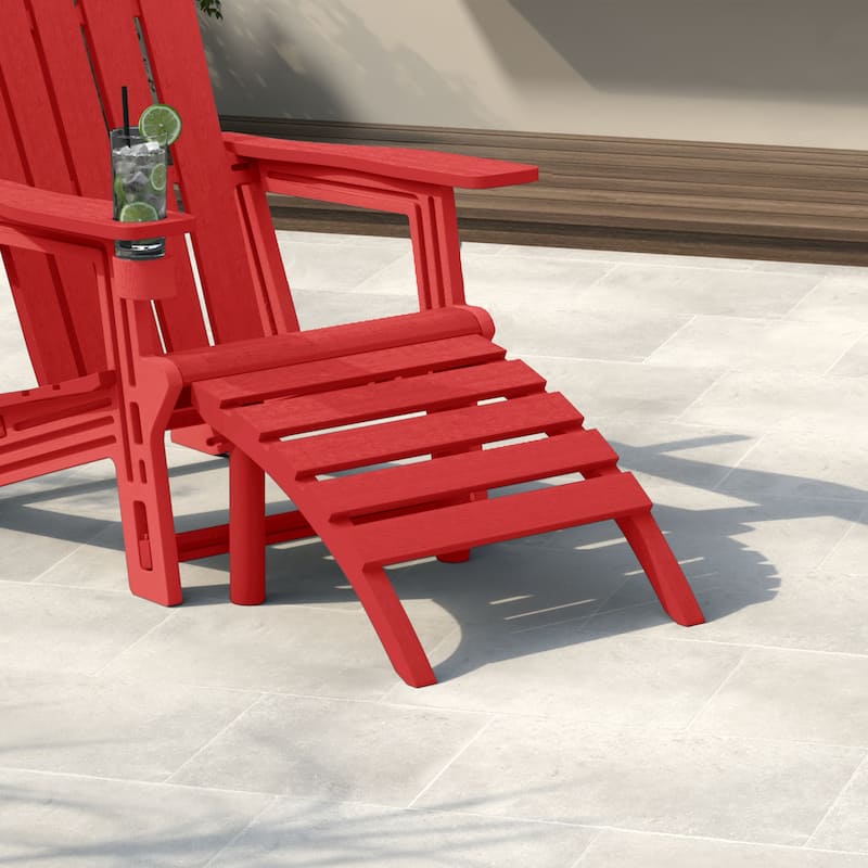 Polytrends Coastline Outdoor Poly Adirondack Ottoman