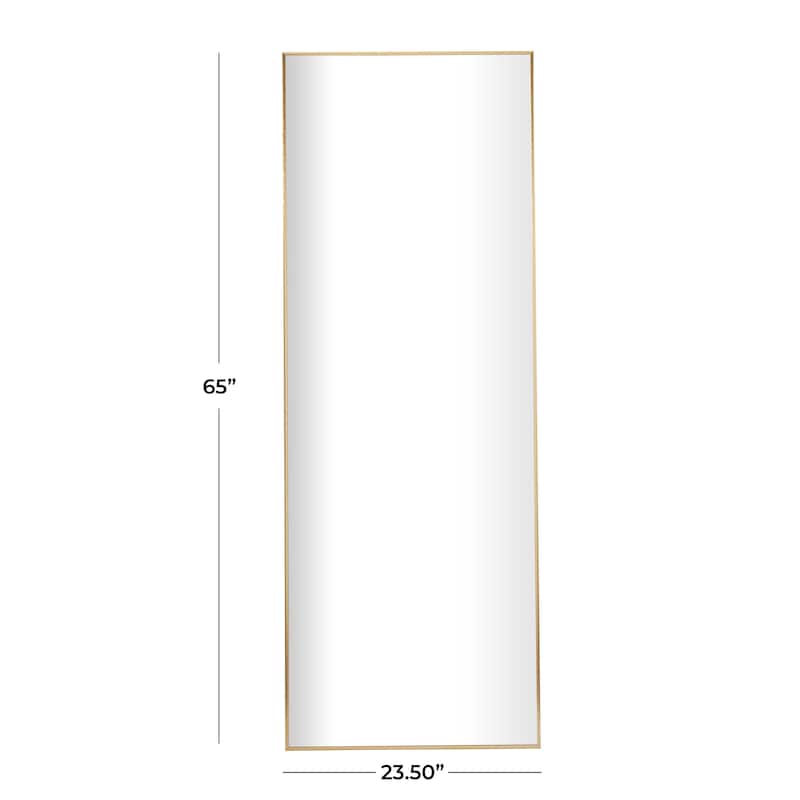 Metal Minimalistic Room Wall Mirror with Thin Frame - Gold - CosmoLiving by Cosmopolitan