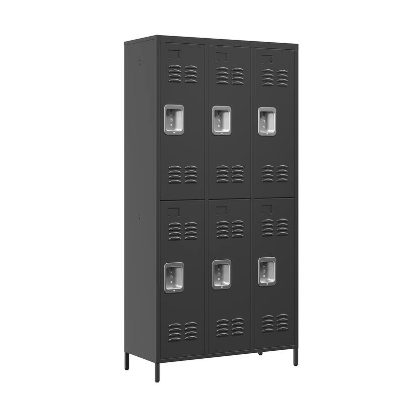 6 Door 72"H Metal Lockers With Lock