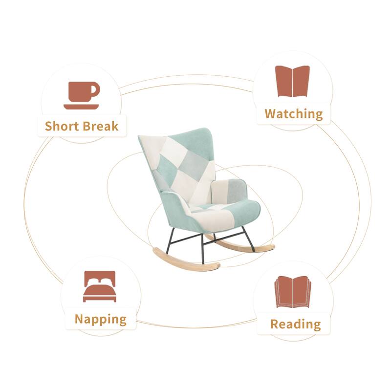 Comfortable Rocking Chair with Ottoman, Ideal for Relaxing in Style and Comfort
