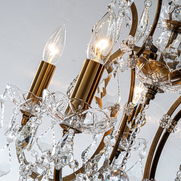 Classic Traditional Crystal Chandelier Antique Gold Glam Lighting Fixture On Sale Bed Bath Beyond 37779318