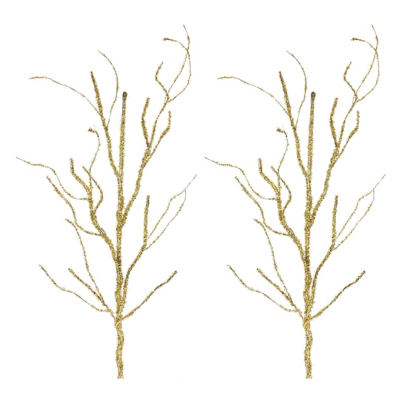 Gold Glitter Spray (Set of 2) - 24.5 x 3.5 x 43.25