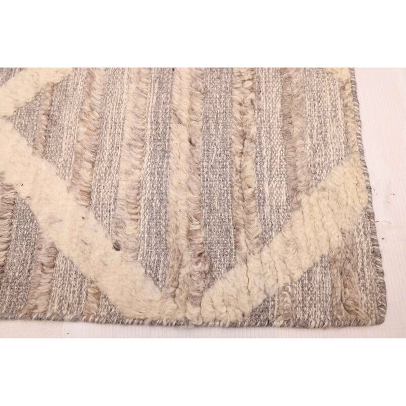 ECARPETGALLERY Hand-knotted Tangier Grey Wool Rug - 5'4 x 7'4