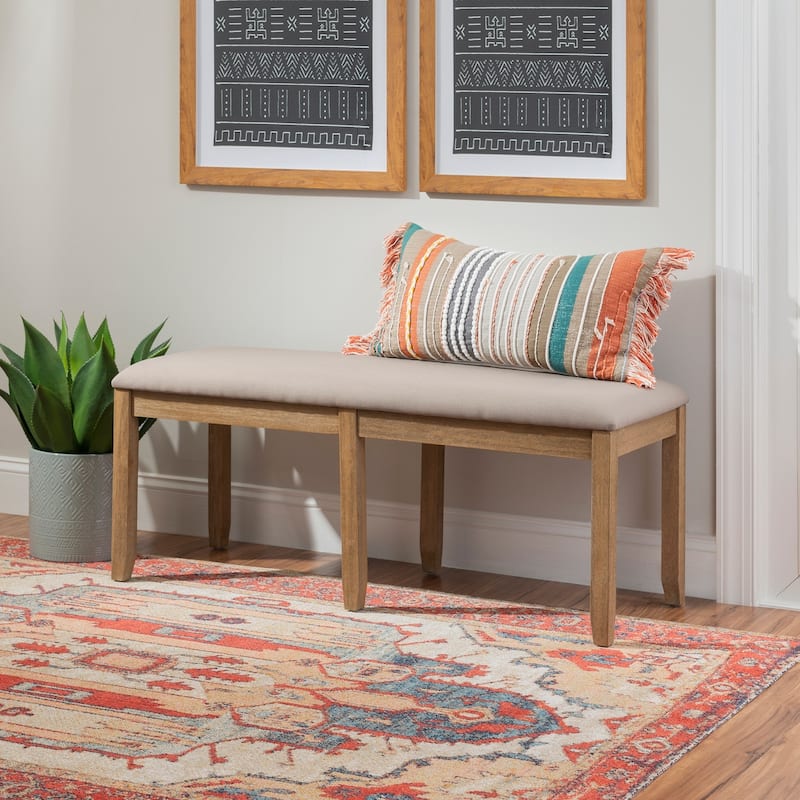 Jepson Boho Backless Dining Bench - Greywash/Grey