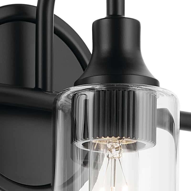 Kichler Lighting Kavi 23" 3-Light Vanity Light with Clear Glass in Black