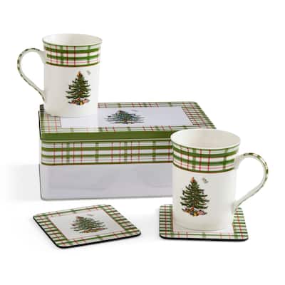 Spode Annual Mug and Tin 5 Piece Set - 12 oz mug
