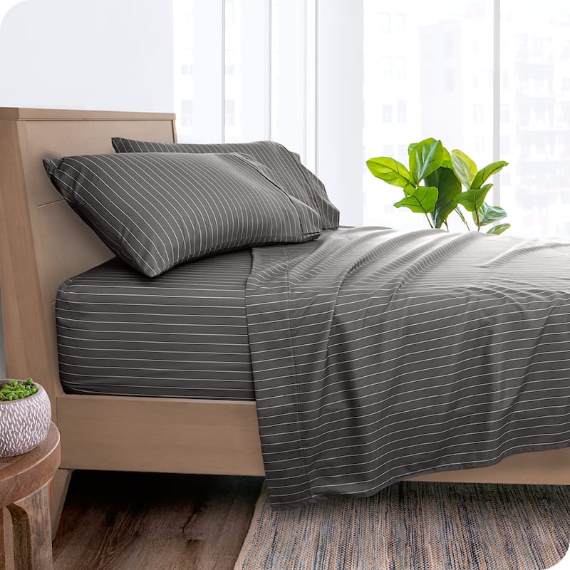 Bare Home Double Brushed Deep Pocket Printed Sheet Set