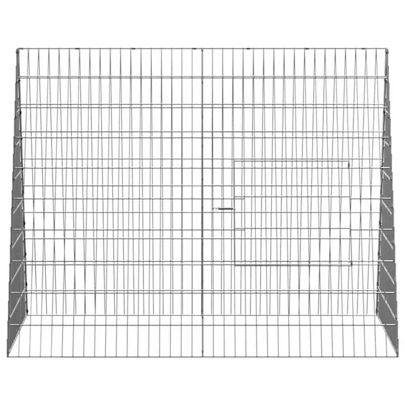 vidaXL Chicken Cage Silver in Galvanised Steel