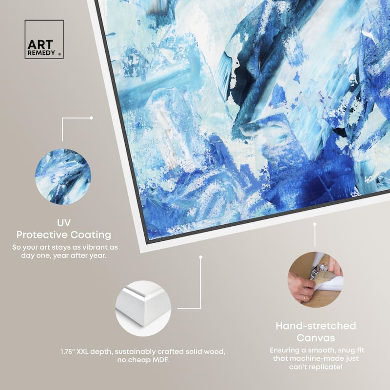 Impasto Blues Canvas by Art Remedy
