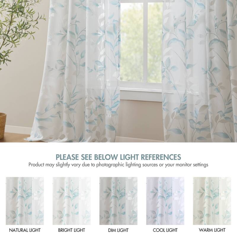 Madison Park Vera Burnout Printed Curtain Panel Single