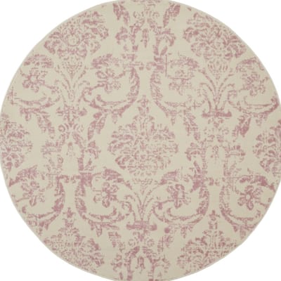 Gafe Power Loomed Geometric Area Rug By HomeRoots - 5' Round