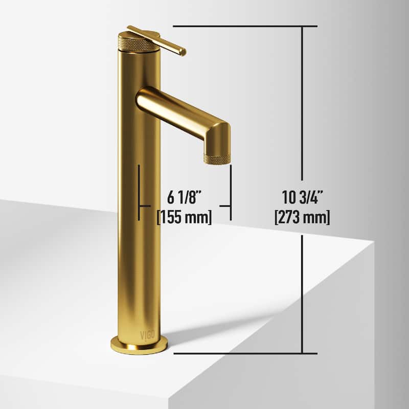 VIGO Sterling 11" H Single Handle Single Hole Bathroom Vessel Faucet