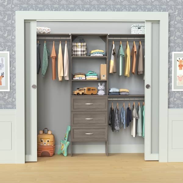 slide 2 of 3, ClosetMaid 25-inch W Tower 3-Drawer Closet Organizer System