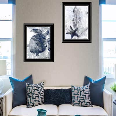 TrendyDecor4U "Ocean Collection" Framed Print Wall Art by Stellar Design Studio - Blue