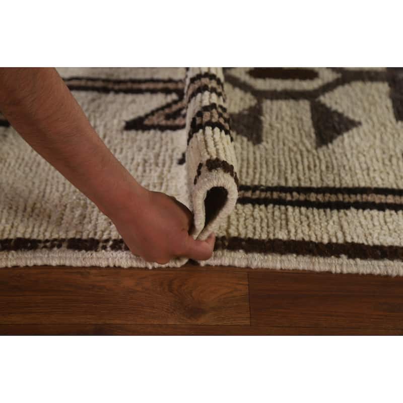 Natural Dye Tribal Kurdish Turkish Runner Rug Handmade Wool Carpet - 3'2"x 12'8"
