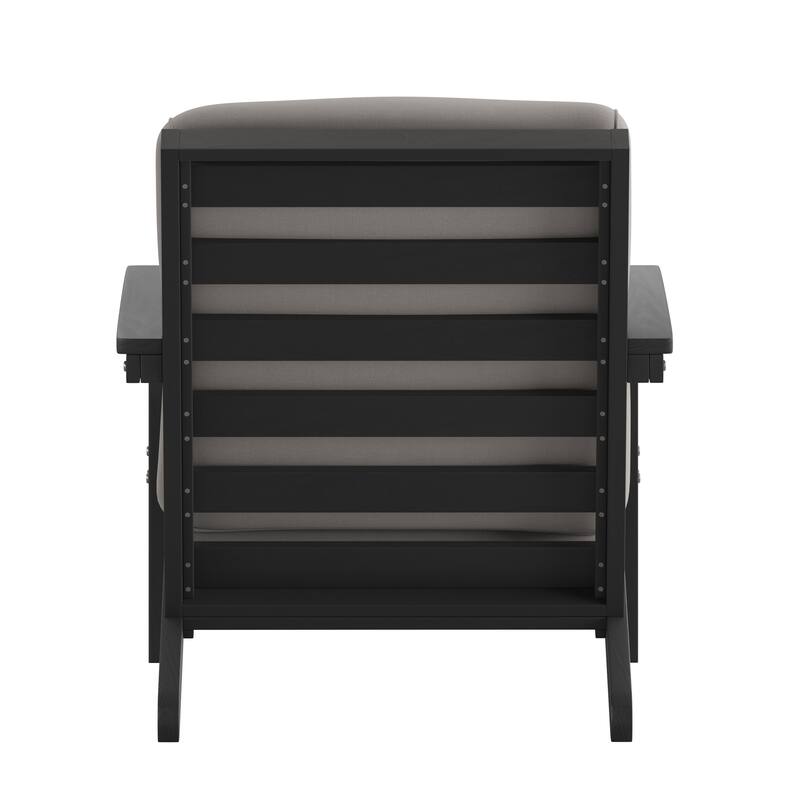 All-Weather Poly Resin Adirondack Style Chair & Cushions