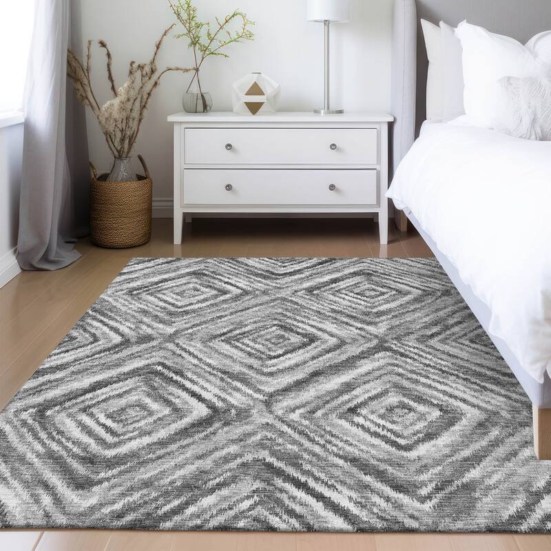 Machine Washable Indoor/ Outdoor Chantille Moroccan Boho Contemporary Rug