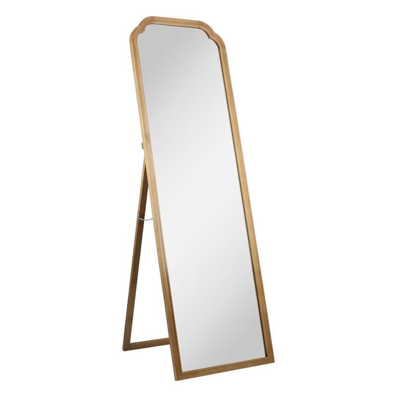 Top Corner Scalloped Rectangle Decorative Farmhouse Wall Mirror