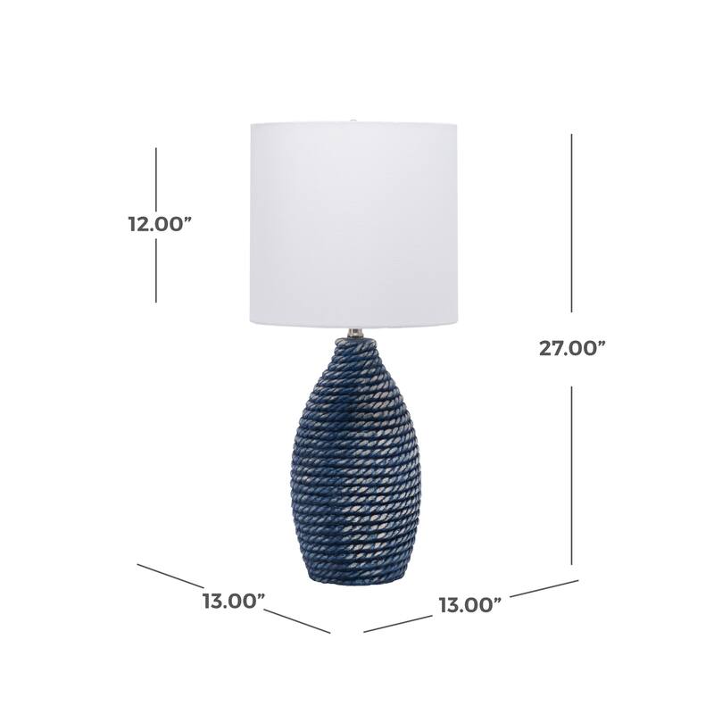Nuloom Delta 27" Ceramic Table Lamp - 13"W x 13"D x 27"H