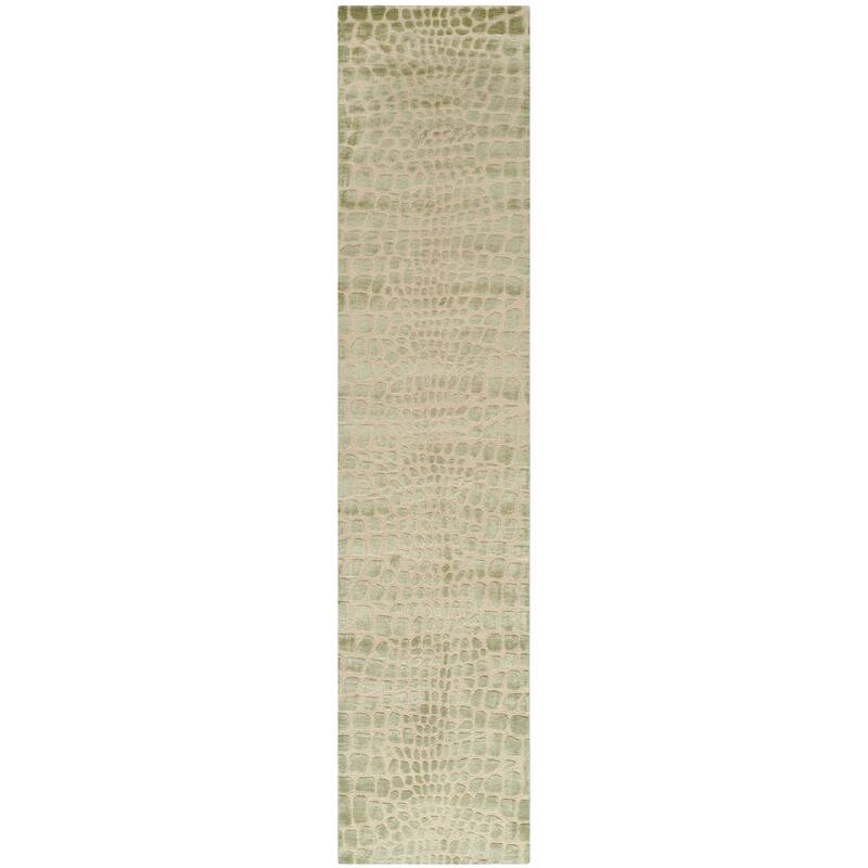 Martha Stewart by SAFAVIEH Amazonia Silk Blend Rug - 2'3" x 10' Runner - Hanging/Moss