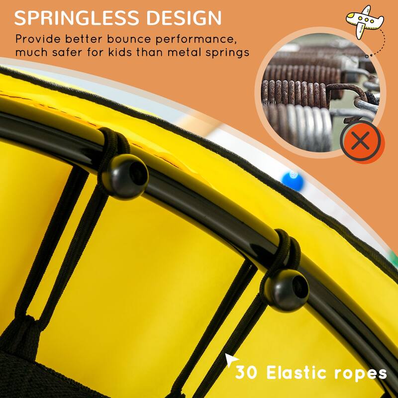 Trampoline Toddler Trampoline with Safety Enclosure & Ball Pit for Indoor or Outdoor Use
