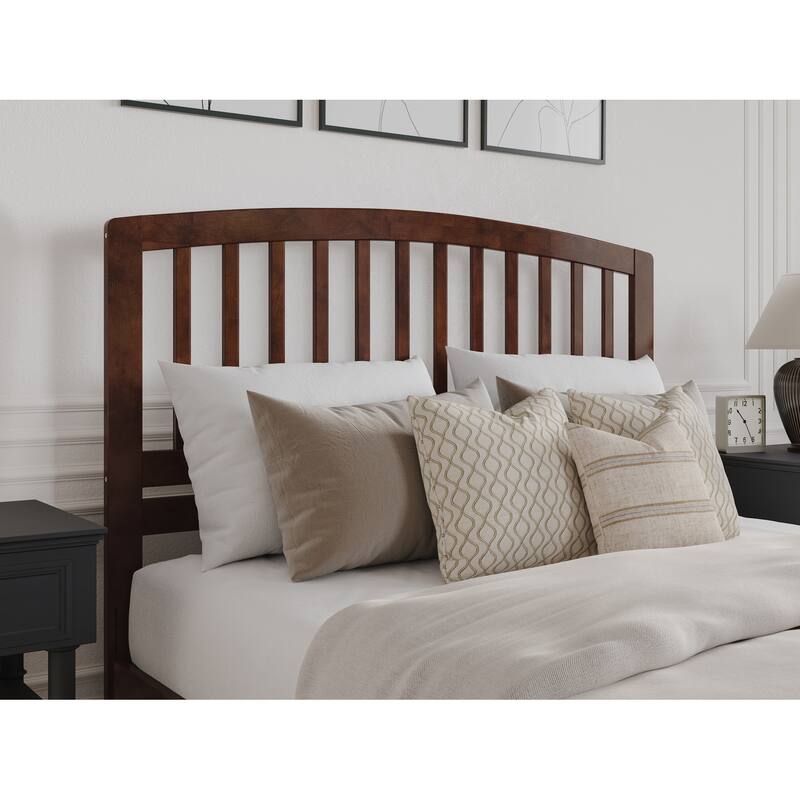 AFI Richmond Headboard with Attachable Charger - Walnut - Queen