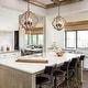 preview thumbnail 14 of 21, Modern Farmhouse 1/3-Light Wood Rustic Chandelier Lantern for Kitchen Island 3-Light