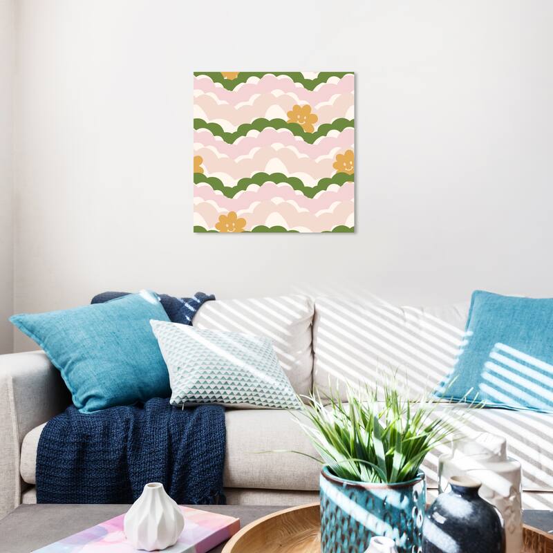 Wynwood Studio Canvas Floral and Botanical Fertile Garden Smiling Pink Modern & Contemporary Wall Art Canvas Print