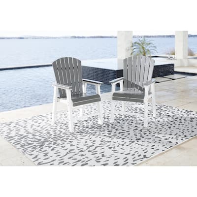 Signature Design by Ashley Transville Outdoor Poly All Weather Dining Arm Chair (Set of 2) - 26"W x 27"D x 41"H
