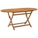 preview thumbnail 1 of 2, vidaXL Folding Patio Table 63"x33.5"x29.5" Solid Eucalyptus Wood