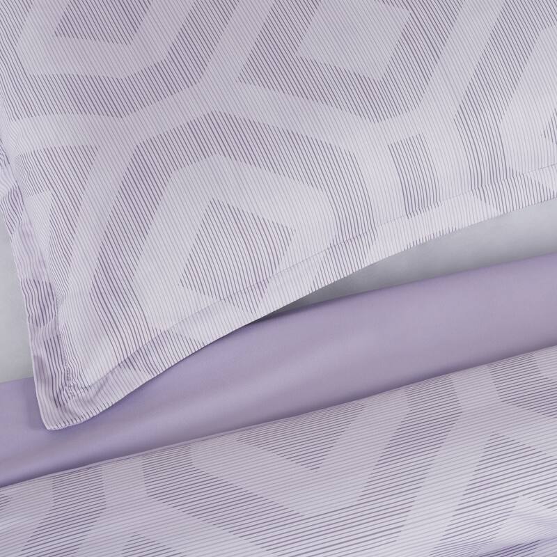 Serta Simply Clean Skyler Textured Geometric Antimicrobial Comforter Set