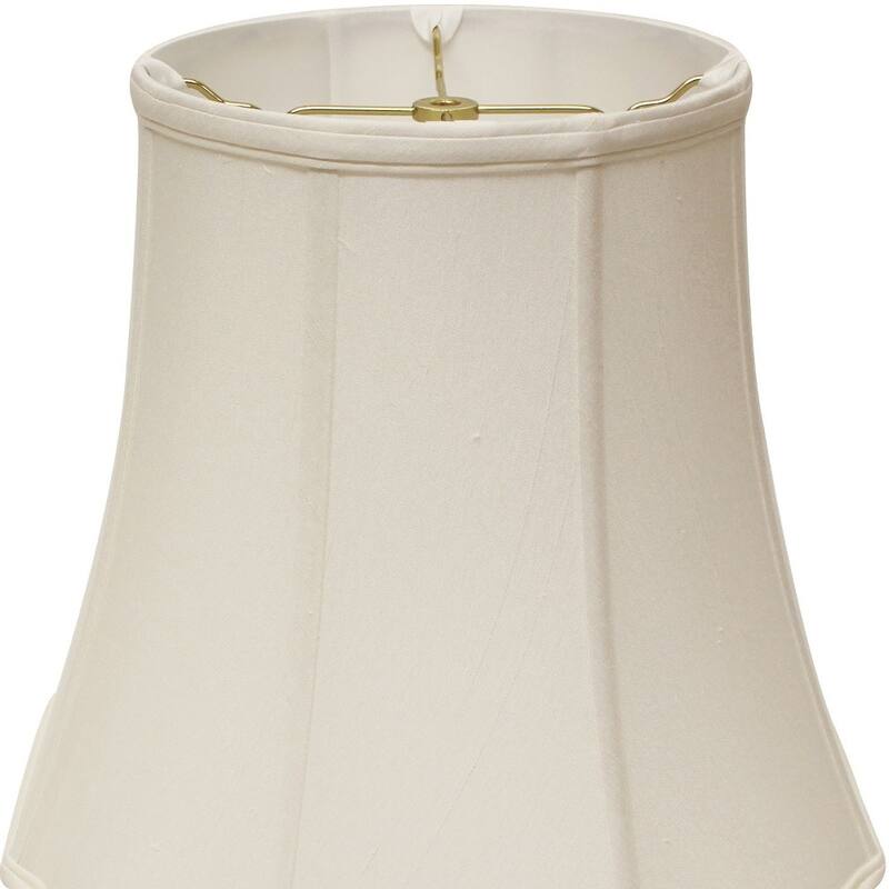 HomeRoots White Monay Shantung Silk Bell Lamp Shade - 14