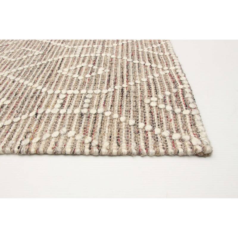 ECARPETGALLERY Braid weave Sienna Brown Wool Rug - 5'0 x 8'1