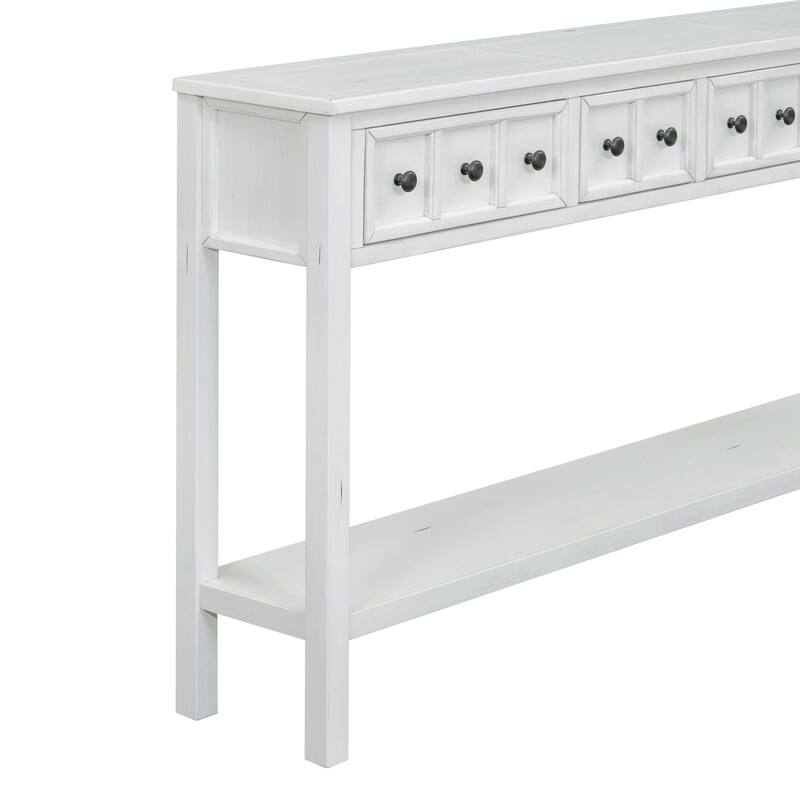 Multi-drawer entry console table