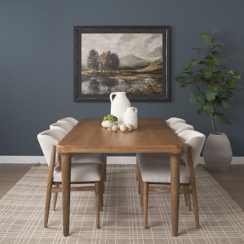 Suvan 84" Medium Brown Rectangular Solid Wood Table