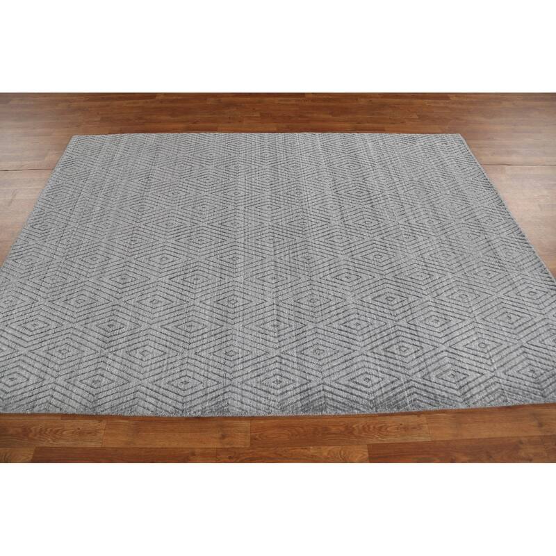Diamond Pattern Gabbeh Contemporary Wool Area Rug Handmade - 5'4" x 7'7"