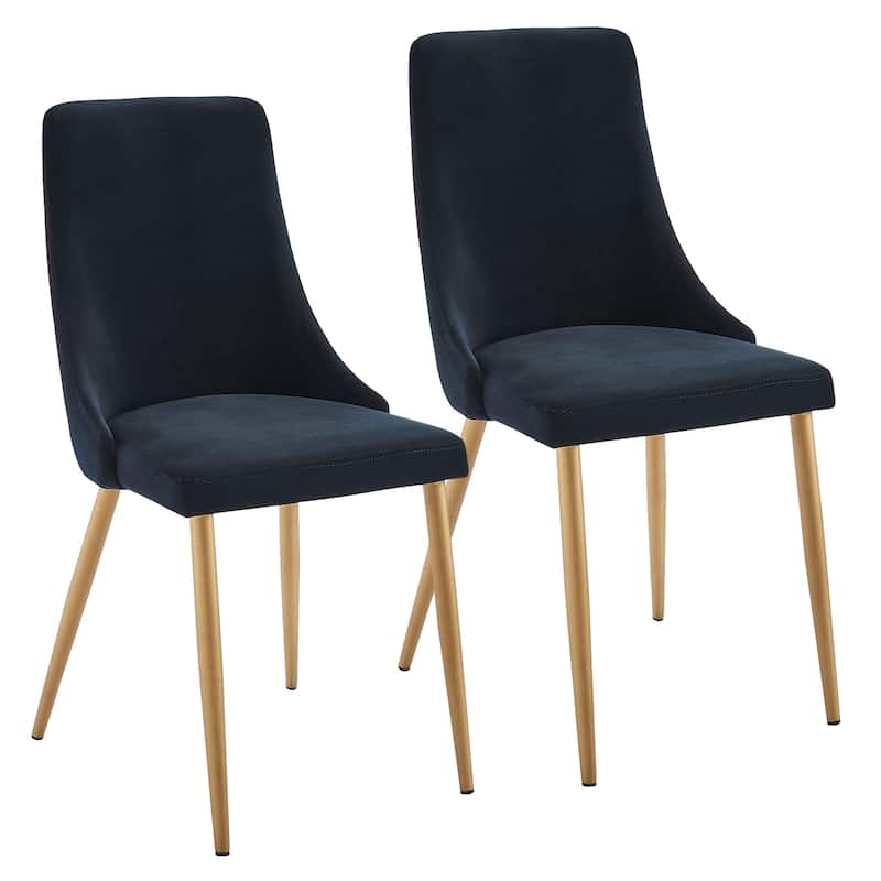 Carmilla Side Velvet Upholstered Chair (Set of 2)