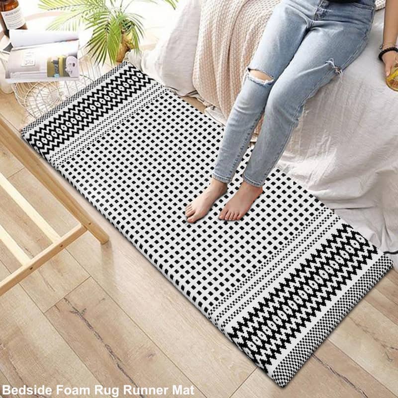 Kitchen Runner Rug/ Mat Cushioned Cotton Hand Woven Anti-Fatigue Mat Kitchen/Bathroom/Bed side 18x48'' - 18''x48''