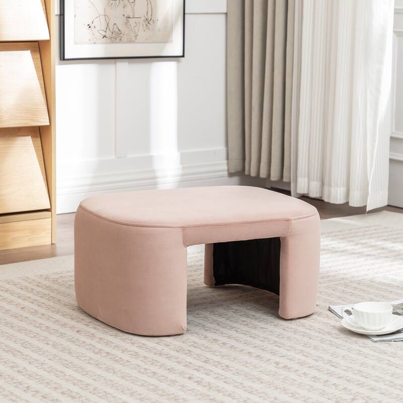 SEYNAR Modern Velvet Rectangle Accent Ottoman