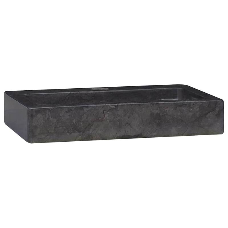 vidaXL Wall-mounted Sink Gray/Cream/Black 15"x9.4"x2.6" Marble