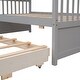 preview thumbnail 8 of 7, Wooden Twin-Over-Full Bunk Bed with Twin Size Trundle and 3 Drawers, Solid Wood Detachable Bunkbeds Frame, Space-Saving Design