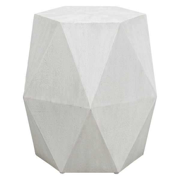slide 2 of 5, Uttermost Volker Geometric Accent Table White - 18"W x 18"H x 16"D