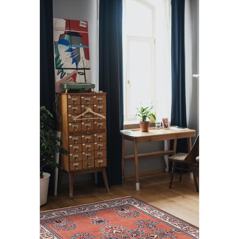 ECARPETGALLERY Hand-knotted Anadol Copper Wool Rug - 4'5 x 6'2