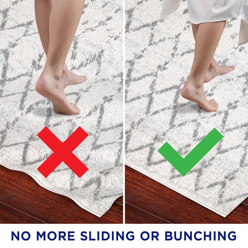 JONATHAN Y Ultra Stop Rug Pad Cream Pad - White