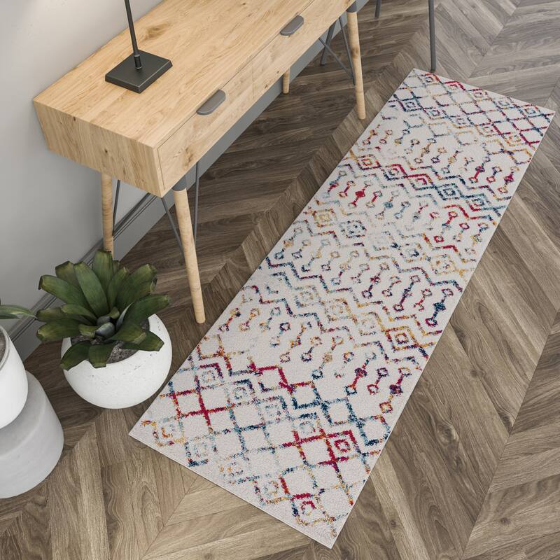 Gematria Moroccan Geometric Indoor Area Rug